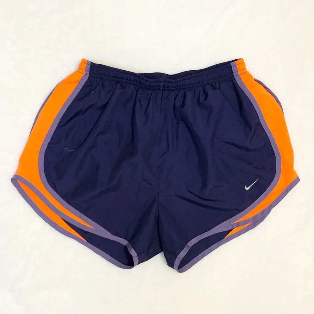 Nike DriFit Orange Purple Athletic Shorts Women’s Size Medium - Picture 3 of 9
